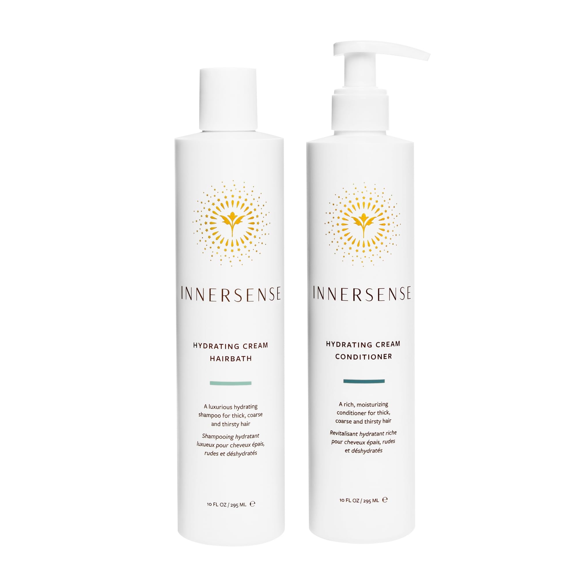 INNERSENSE - Bouteilles de shampoing et conditionneur hydratants pour cheveux secs.