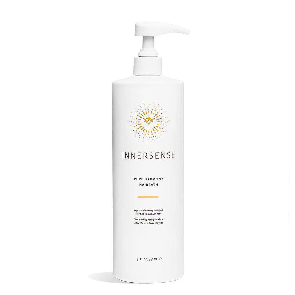 INNERSENSE Pure Harmony champú en botella de 32 oz, limpieza suave para cabellos finos.