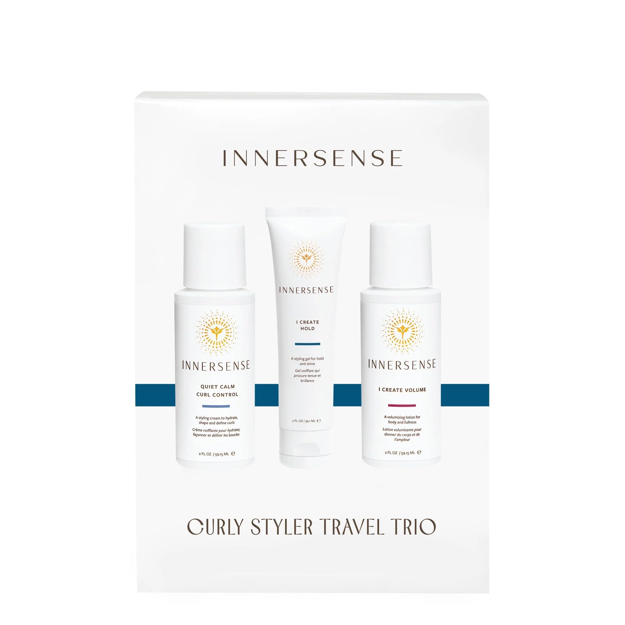 INNERSENSE Curly Styler: textura de producto para aplicación rápida en viaje.