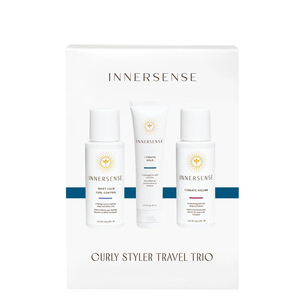 INNERSENSE Curly Styler: textura de producto para aplicación rápida en viaje.
