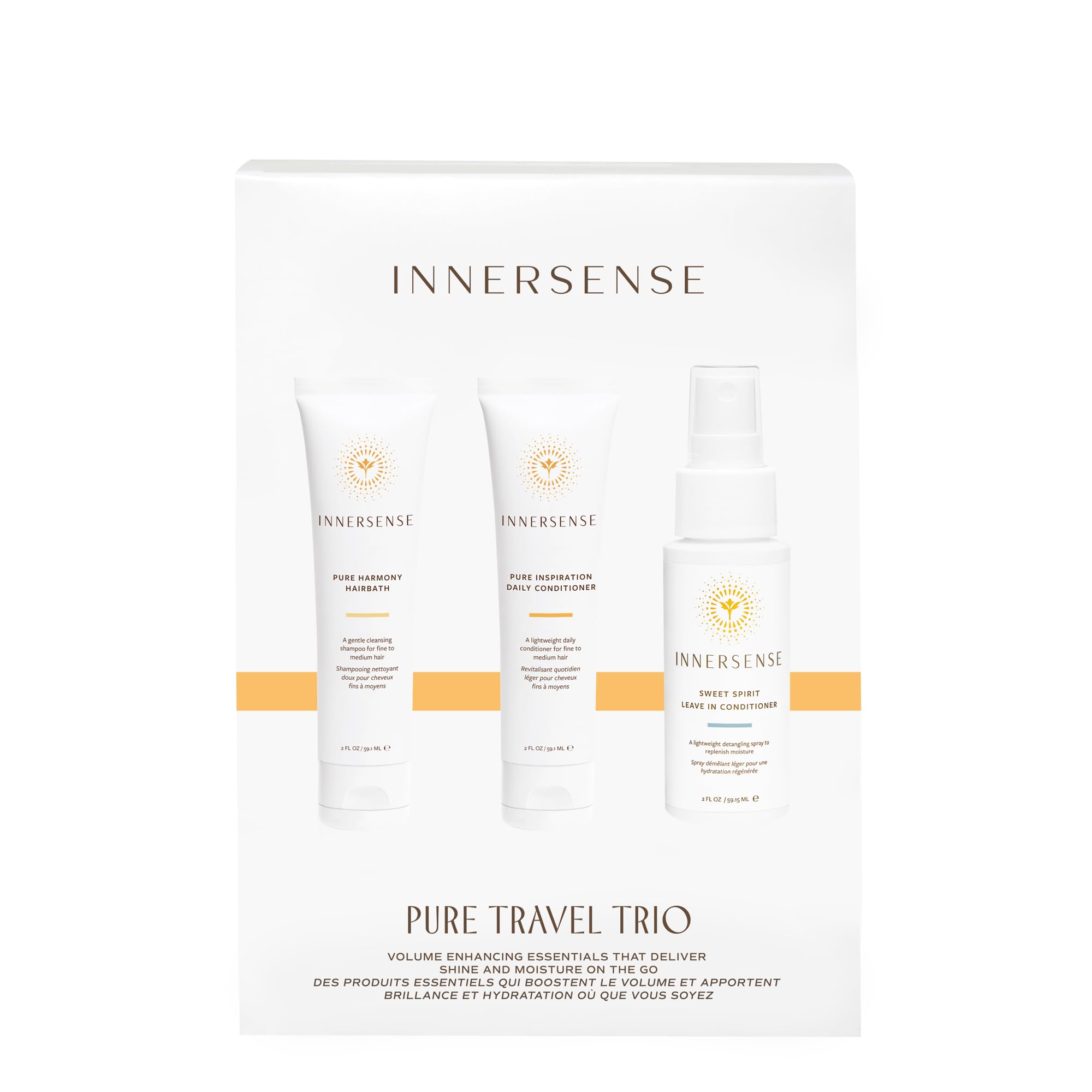 El envase variado INNERSENSE para viaje permite llevarlo con comodidad.