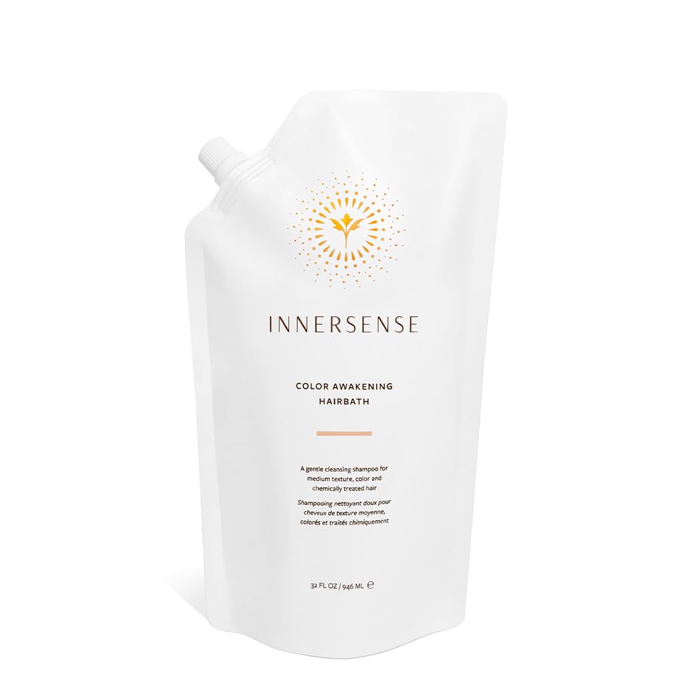 INNERSENSE Equilibrio: visual de la botella vertida para una limpieza suave del cabello.