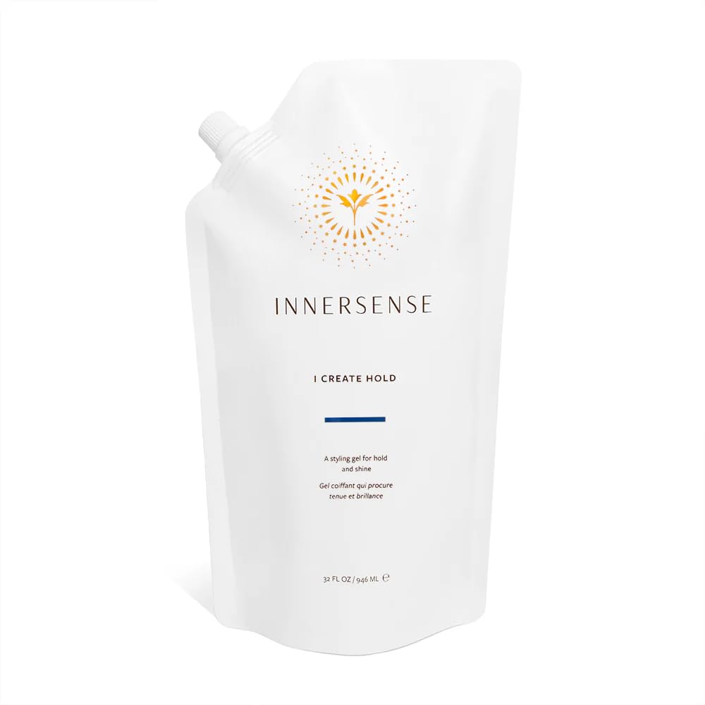 INNERSENSE I Create Hold gel, envase rellenables de 946 ml para peinados con fijación duradera.