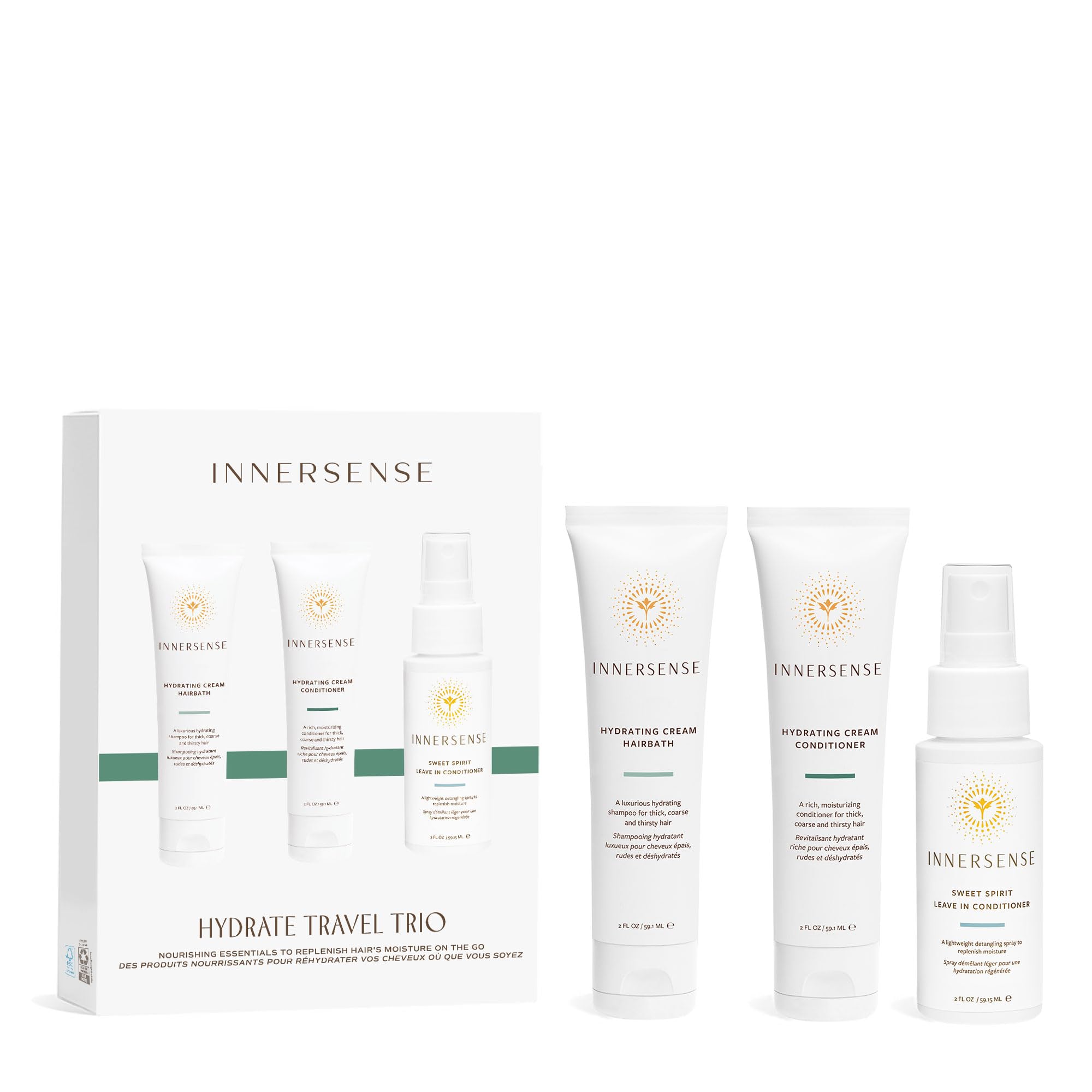 INNERSENSE Hydrating Cream Hairbath: champú cremoso hidratante para cabello grueso.