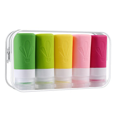 INSFIT, botellas de viaje 2oz, vista frontal, ideales para organización y fuga cero.