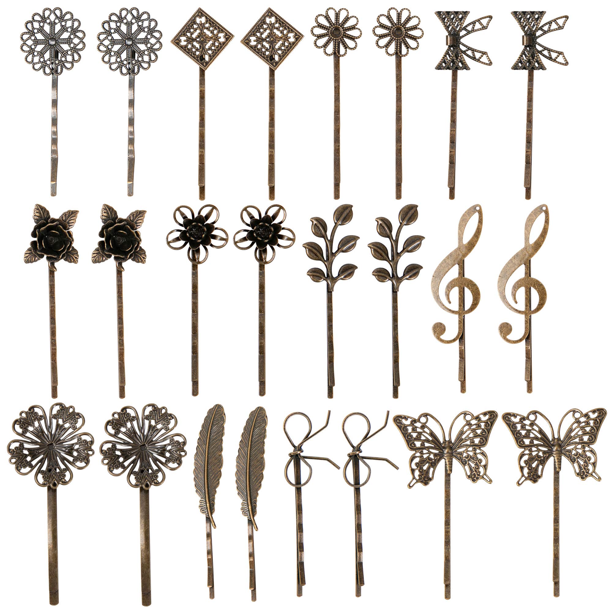 inSowni prendedores-bronce-vintage-hojas: accesorio elegante para peinados diarios