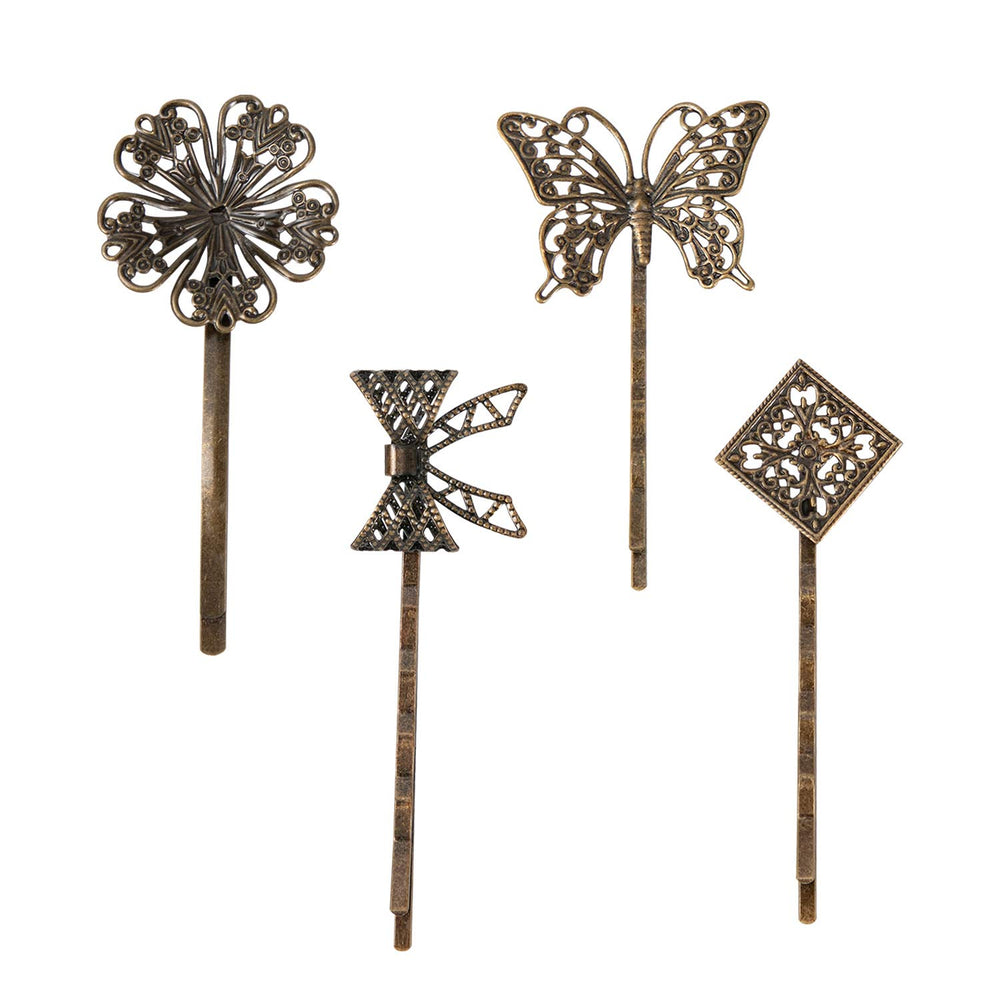 inSowni prendedores-bronce-vintage-lazo: estilo clásico para outfits cotidianos