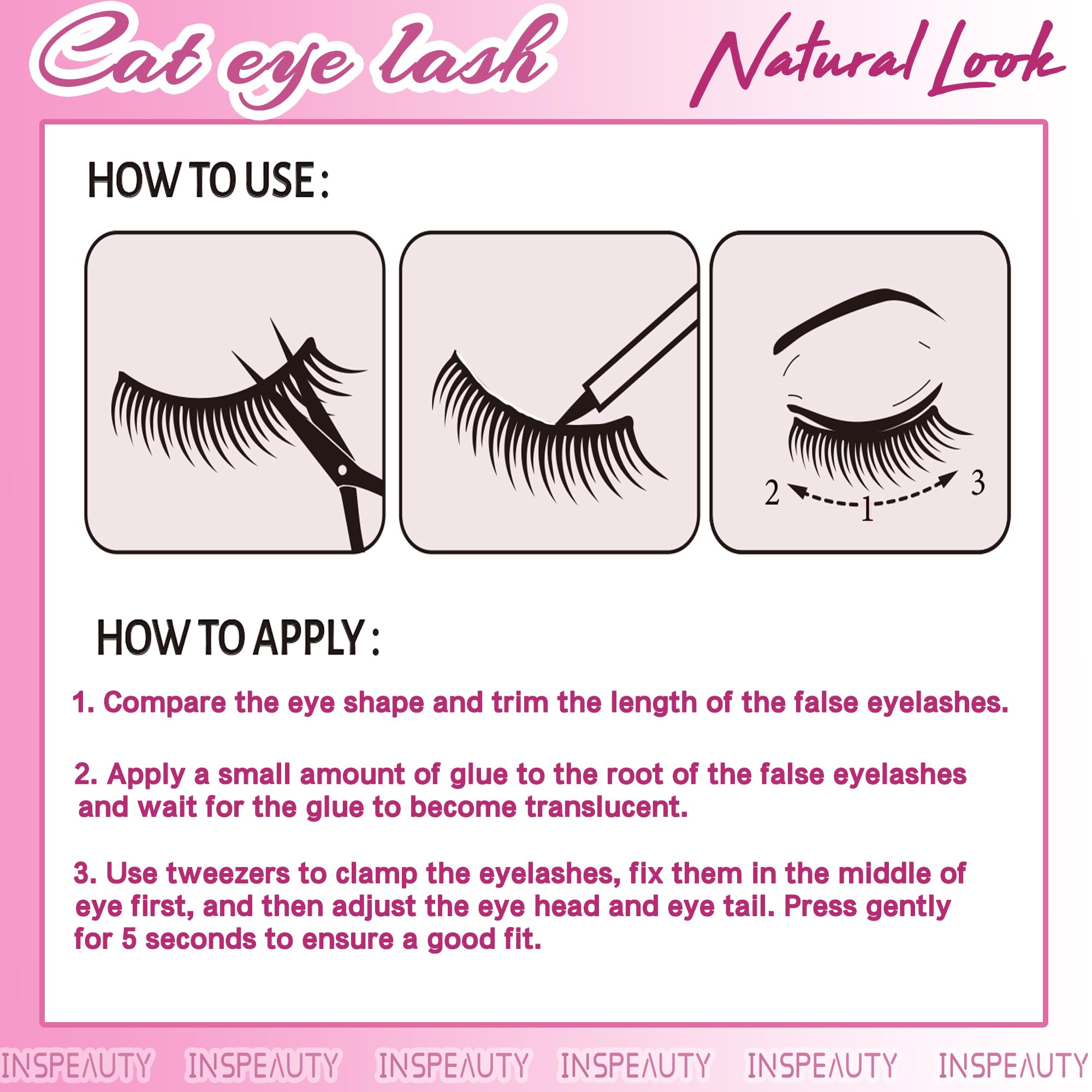 INSPEAUTY acabado natural con efecto cat-eye para uso diario.