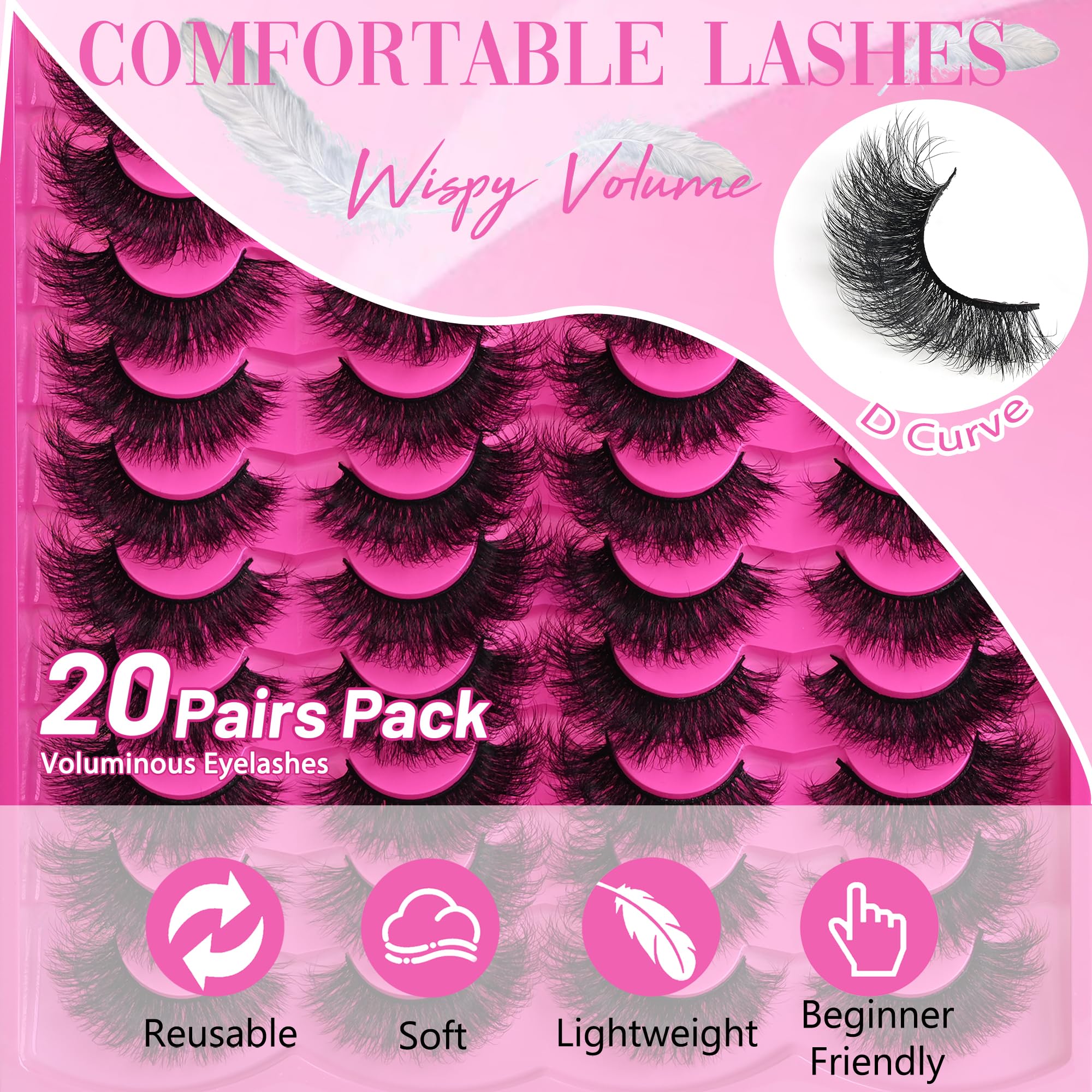 INSPEAUTY pestañas largas y dramáticas para un look llamativo.