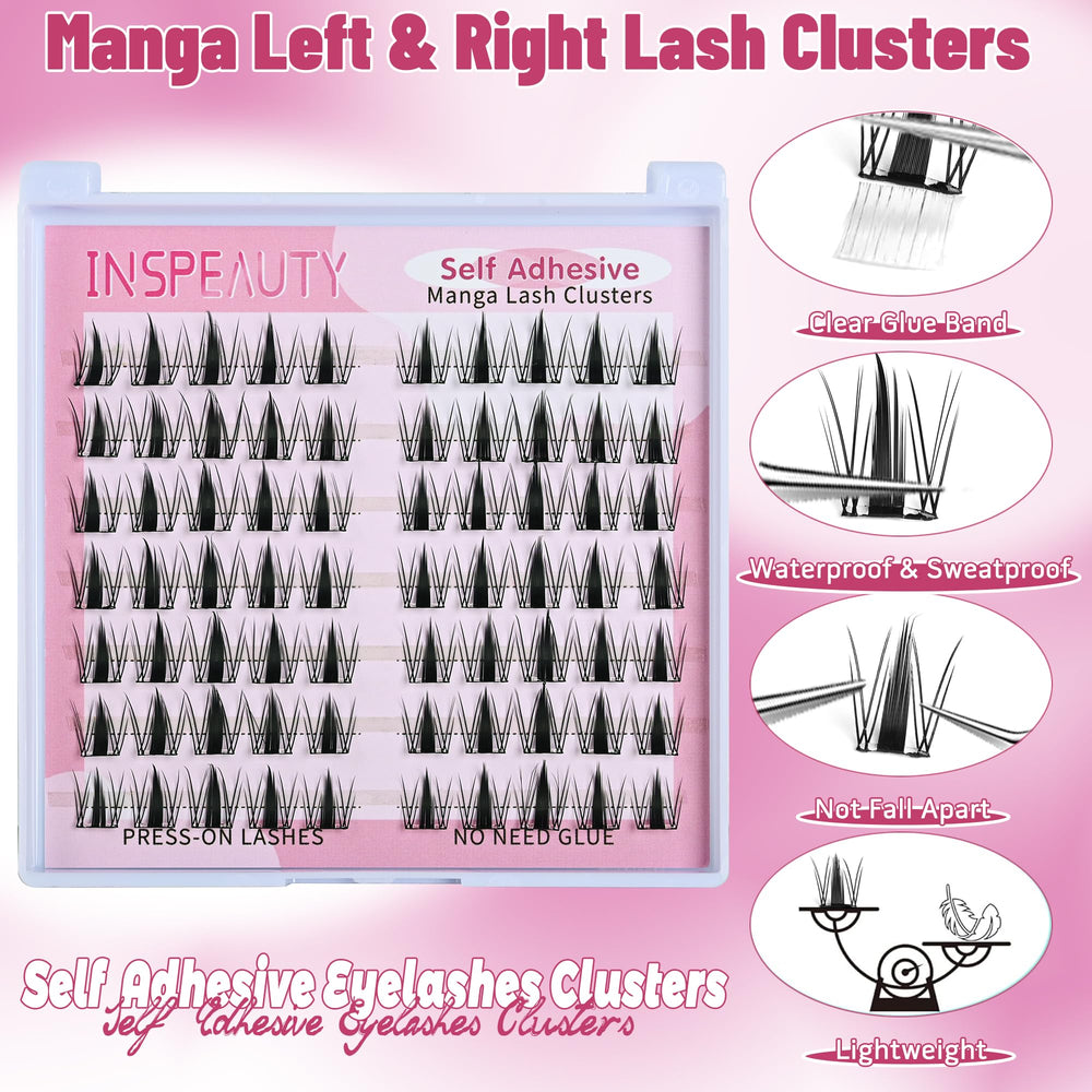 INSPEAUTY conjunto manga con efecto gradiente 10-14 mm para ojos más grandes