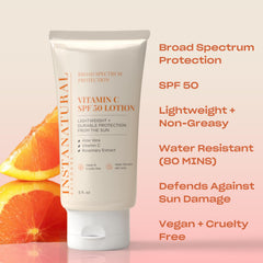 InstaNatural aplicación solar rostro y cuerpo, textura ligera que se absorbe rápidamente