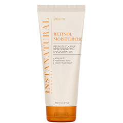 InstaNatural Retinol Nighttime Moisturizer bottle highlights premium packaging for nighttime care.