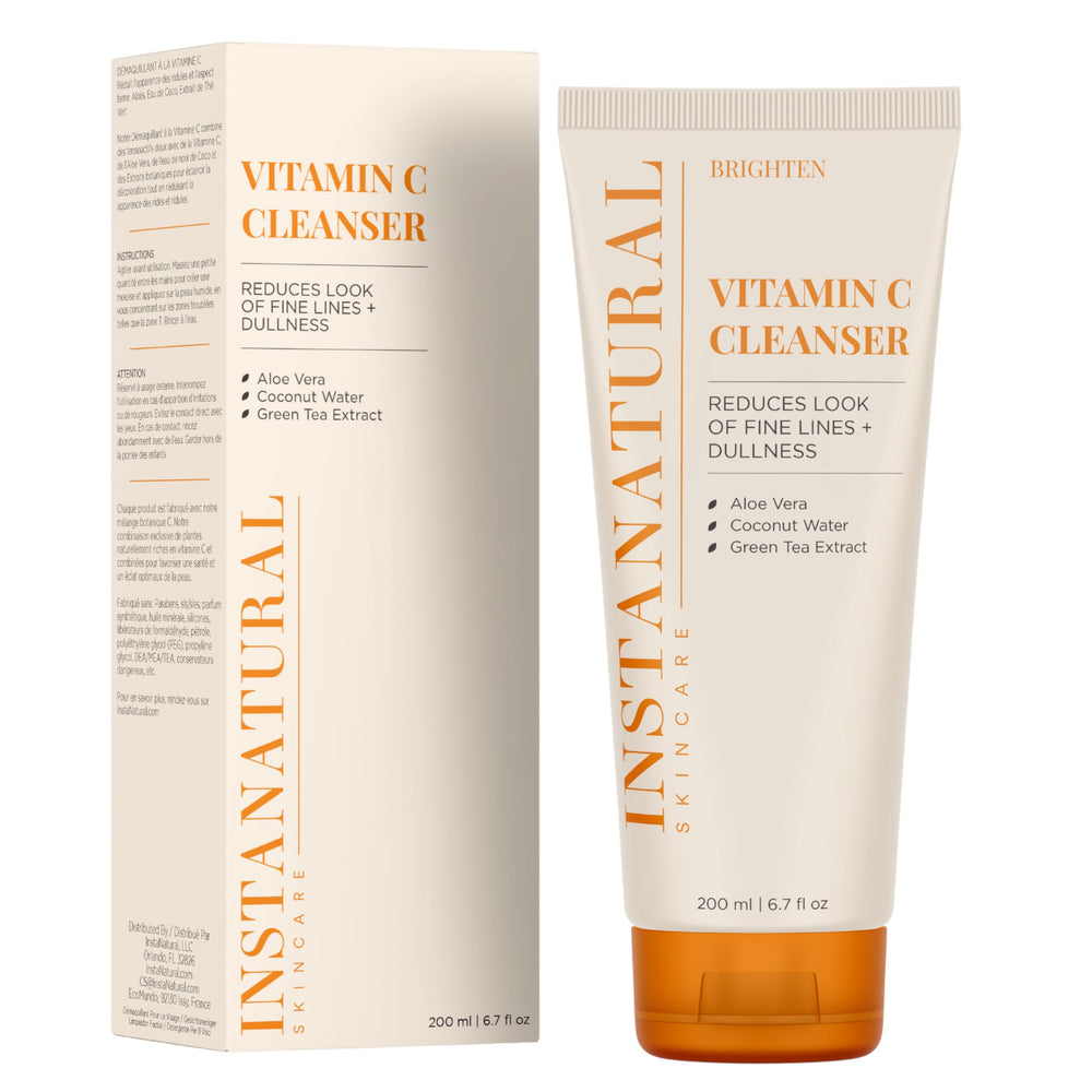 InstaNatural Vitamin C Cleanser: espuma suave para limpieza delicada de piel sensible.