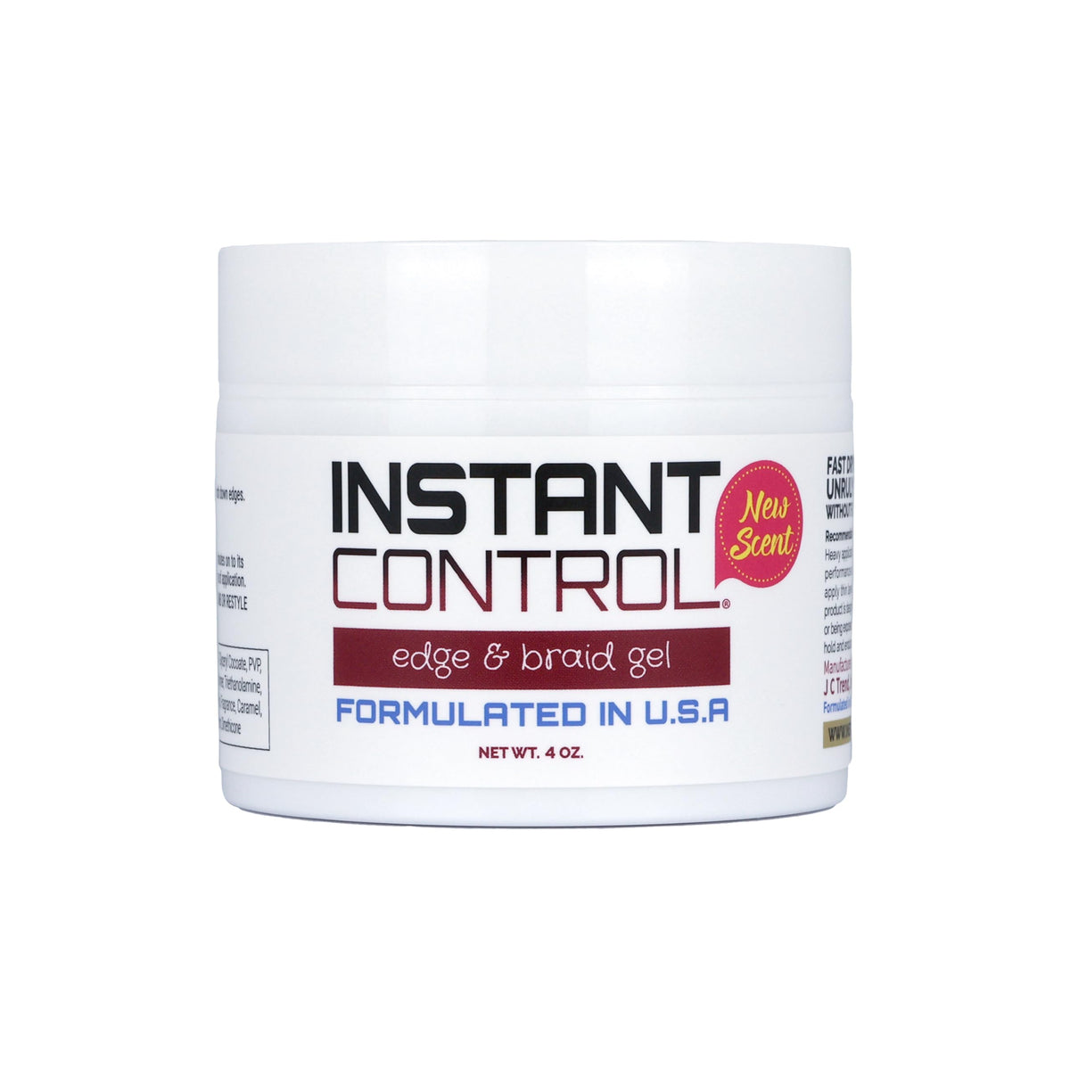 Instant Control Edge & Braid Gel muestra bordes definidos con acabado suave.