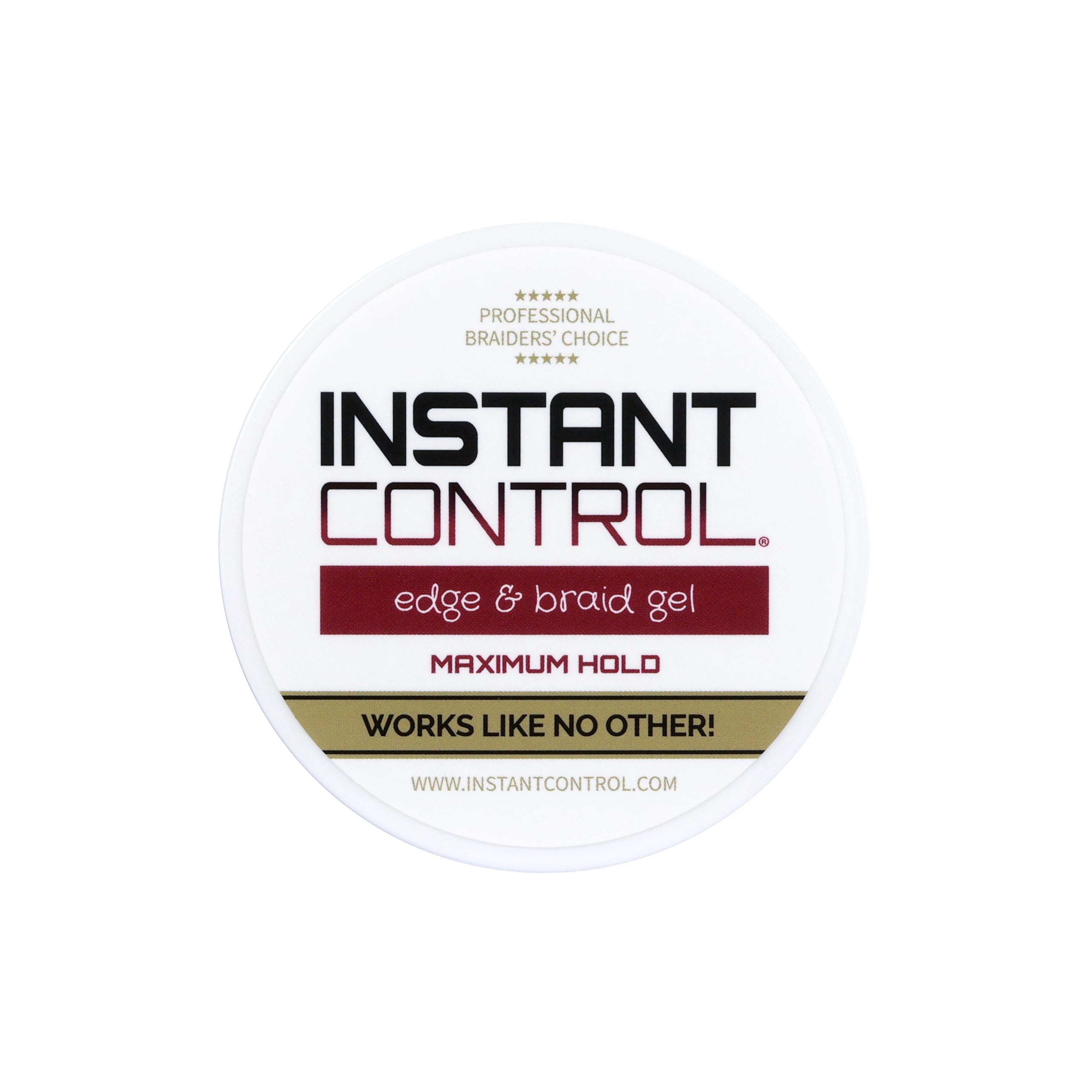 Instant Control Edge & Braid Gel en tamano-4-onzas ofrece portabilidad para retoques.