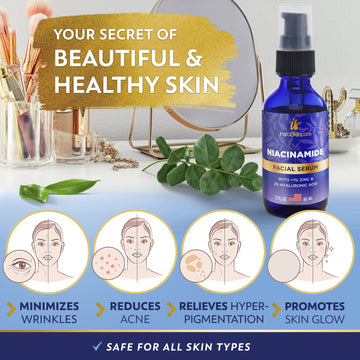 InstaSkincare Niacinamida Serum textura cremosa para hidratación diaria.