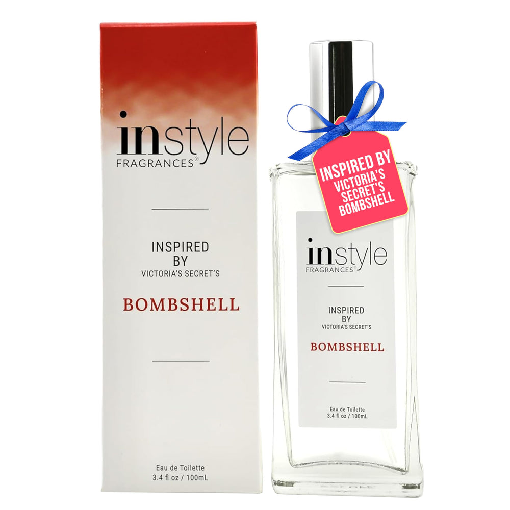 InStyle Fragrances: botella inspirada en Bombshell para uso diario y elegante.