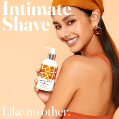 IntiMD Coochy Plus Citrus Elixir, textura suave ideal para afeitado cómodo.