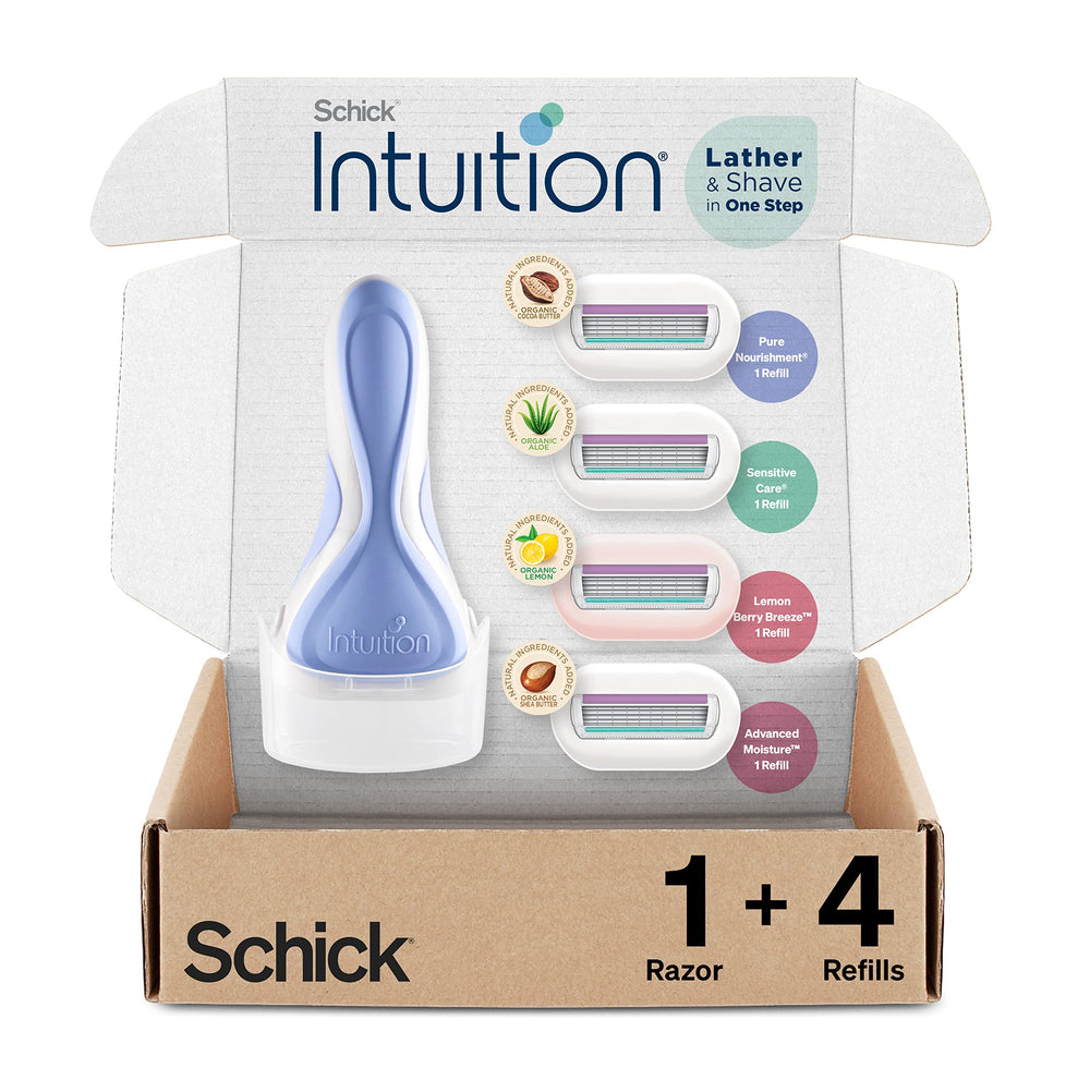 INTUITION Schick Intuition con mango ergonómico para un afeitado suave y cómodo.