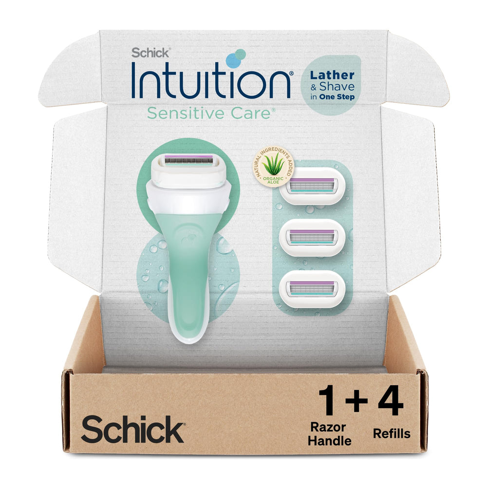 INTUITION maquinilla para mujer piel sensible ofrece afeitado suave.