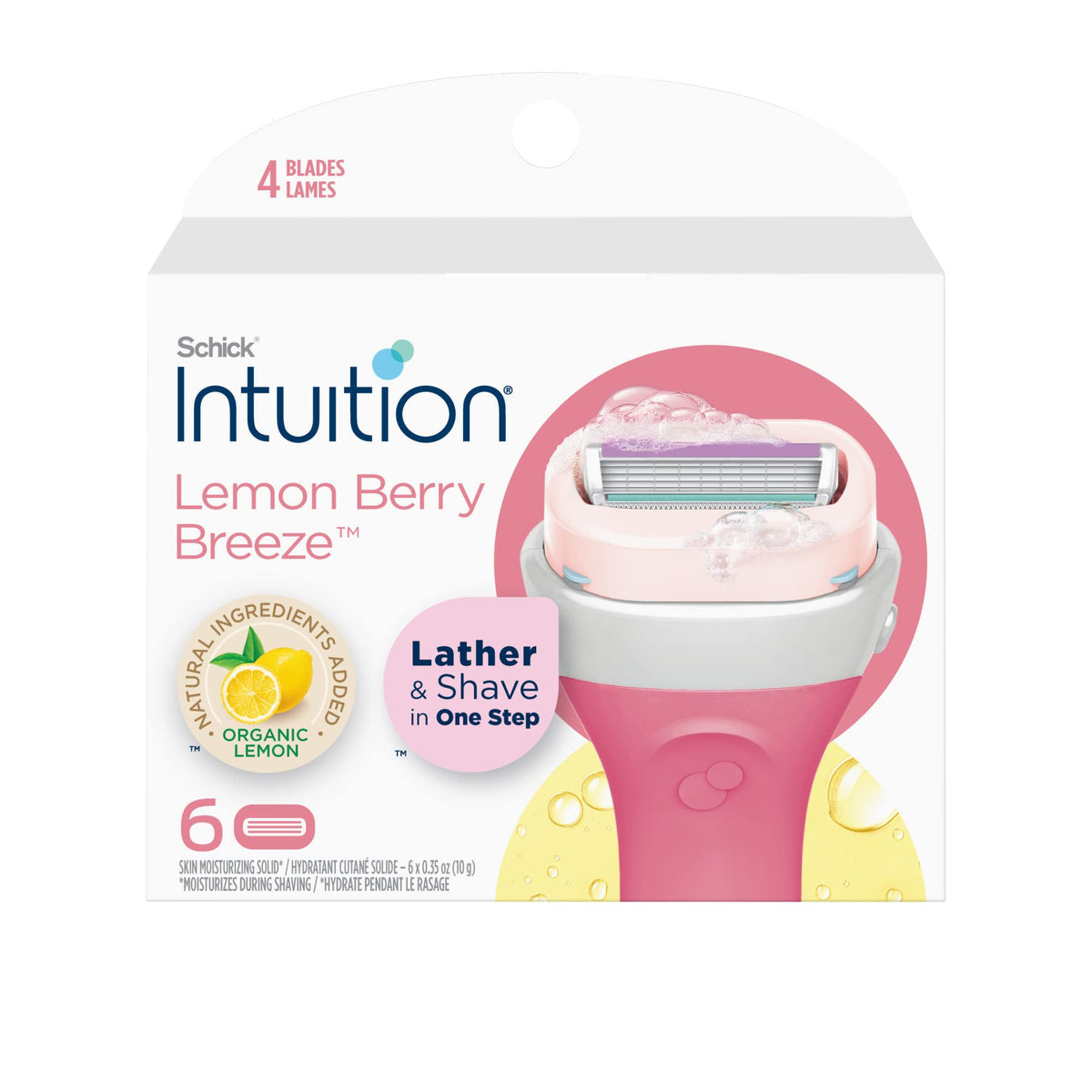 INTUITION recargas con barra hidratante para un afeitado suave y cómodo