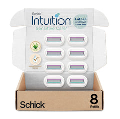 INTUITION rellenos para afeitadora sensible permiten un afeitado suave sin crema.