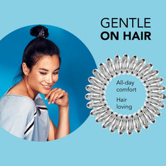 invisibobble Power Traceless espiral cristal claro, ideal para cola de caballo y deporte