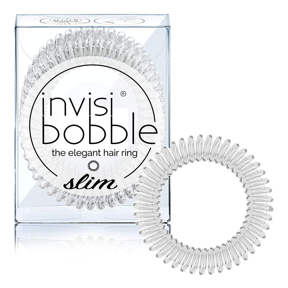 invisibobble SLIM espiral cristal claro para recogidos sin marcas y agarre suave