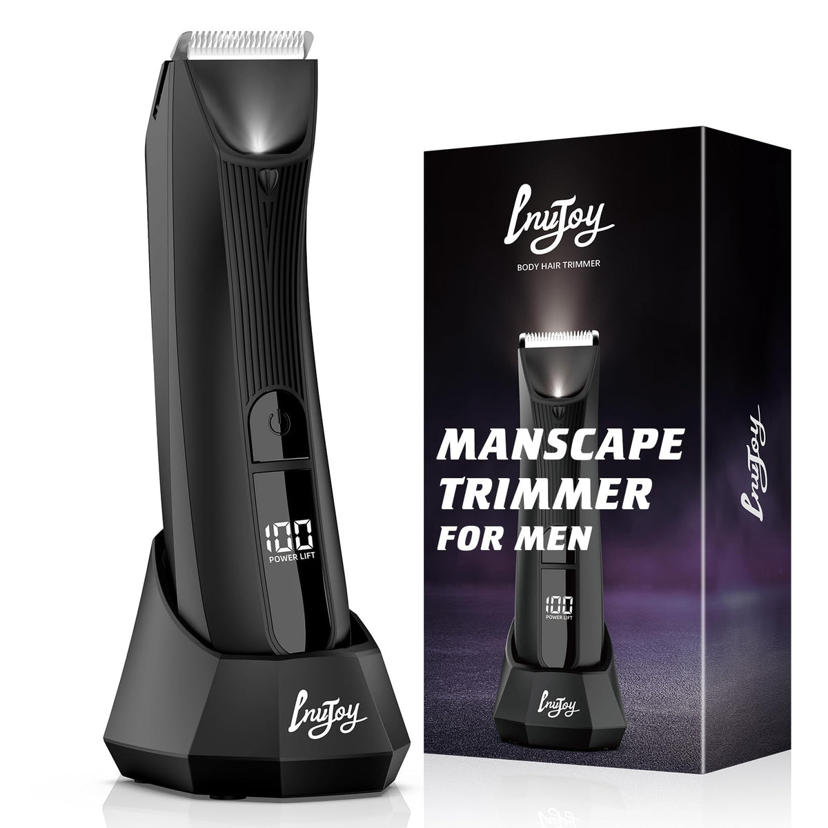 INVJOY Manscape Trimmer con luz para un acabado preciso en zonas sensibles