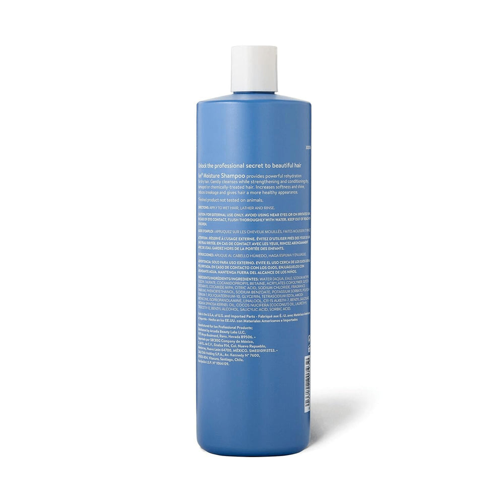 champú ion: cabello sedoso tras la espuma suave.