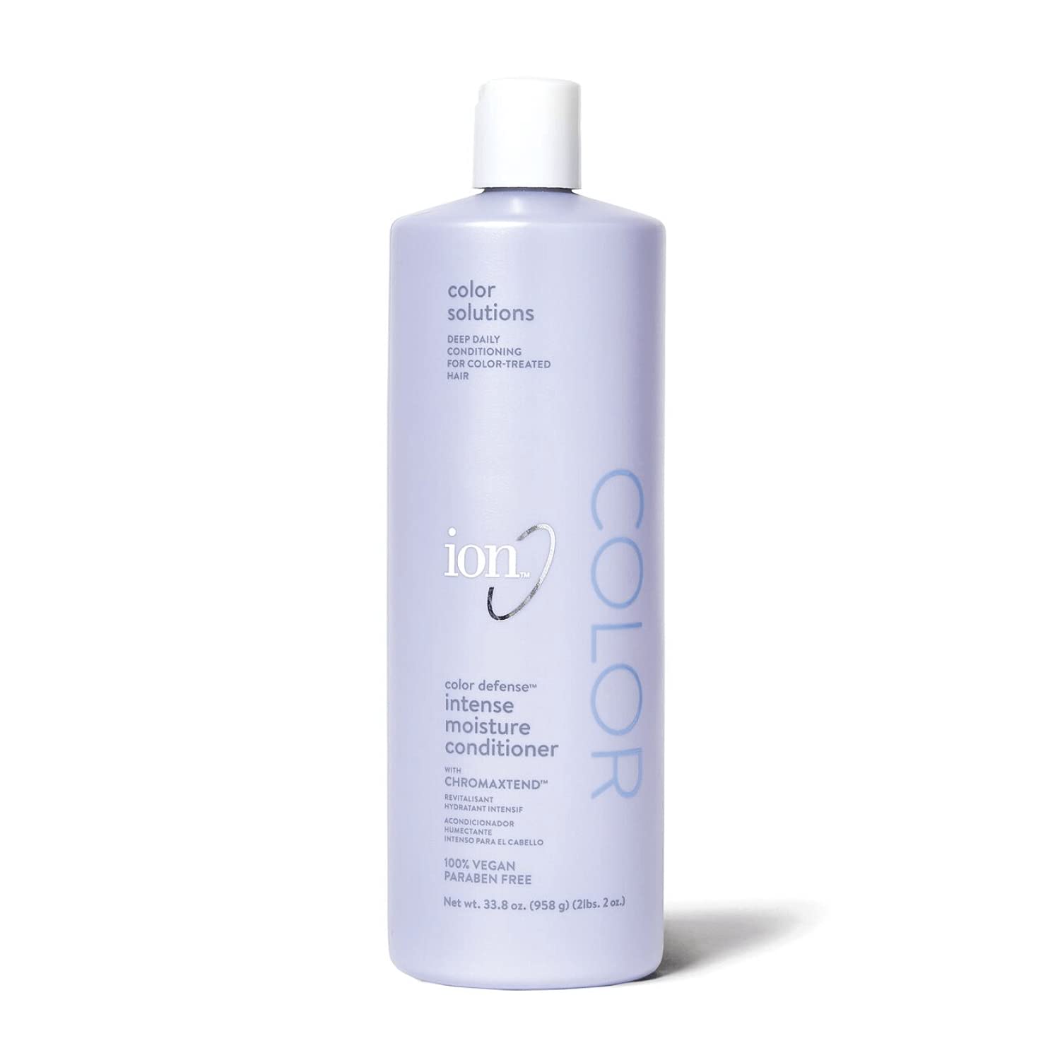 ion acondicionador de hidratación intensa en botella, mantiene color y cabello suave