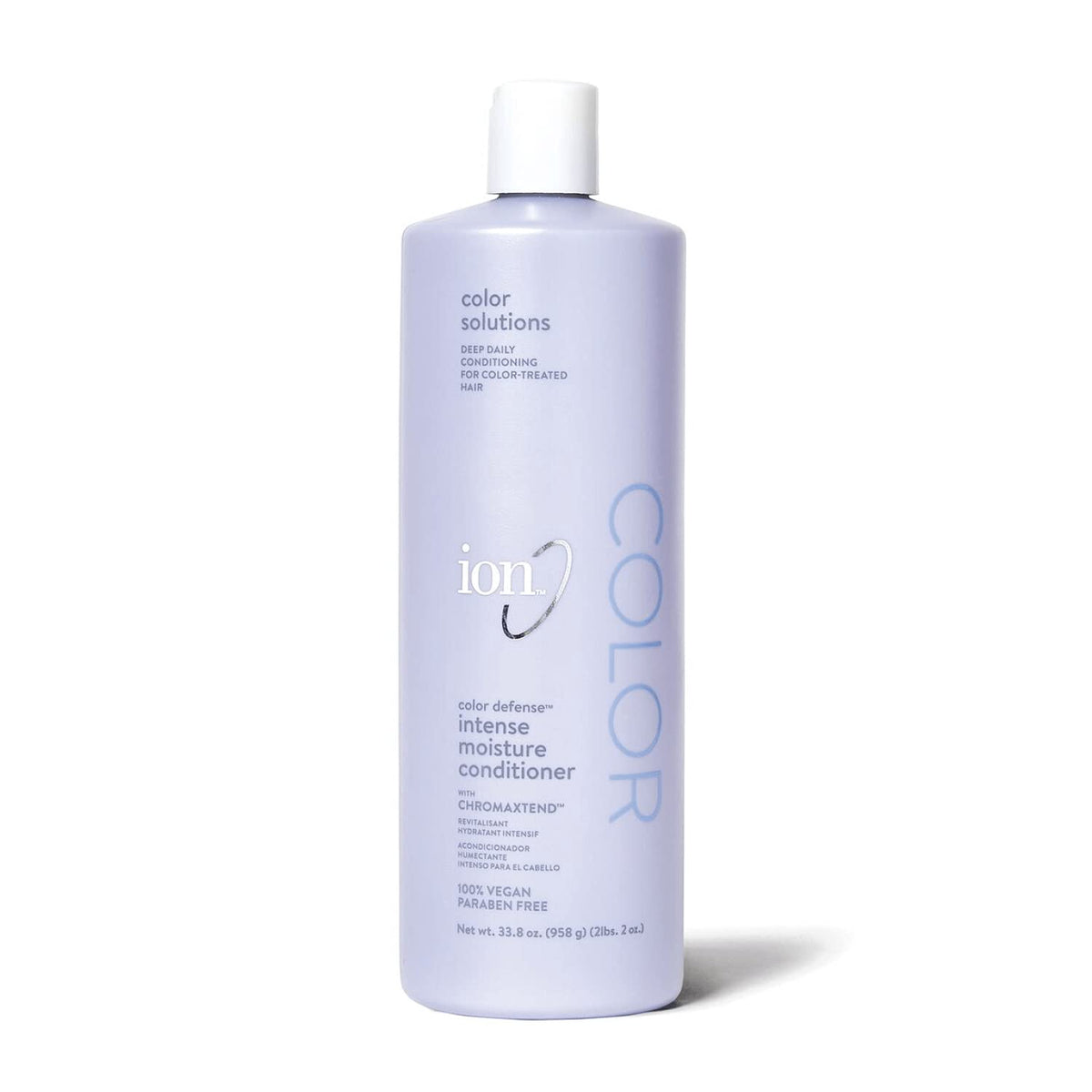 ion acondicionador de hidratación intensa en botella, mantiene color y cabello suave