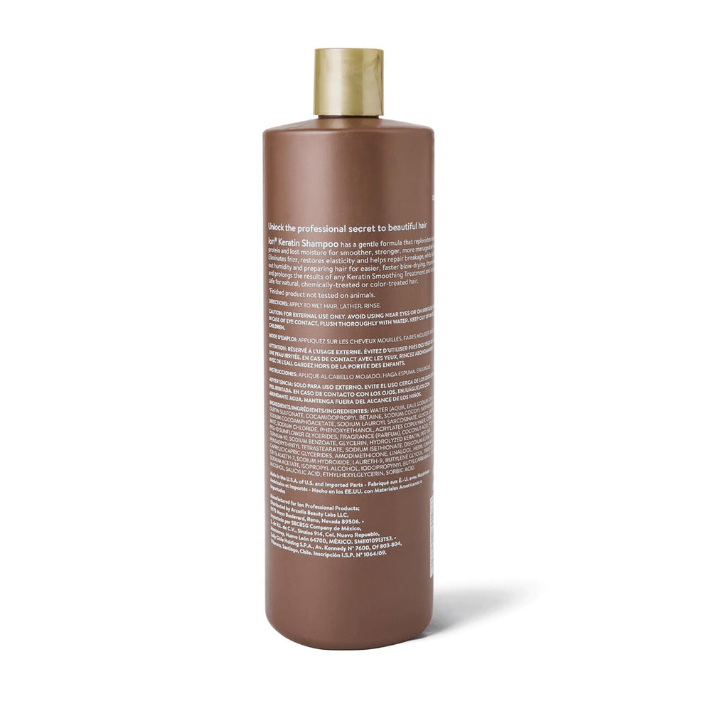 Ion Keratin Smoothing Textura Cremosa: crema densa para lavado suave y nutrición.