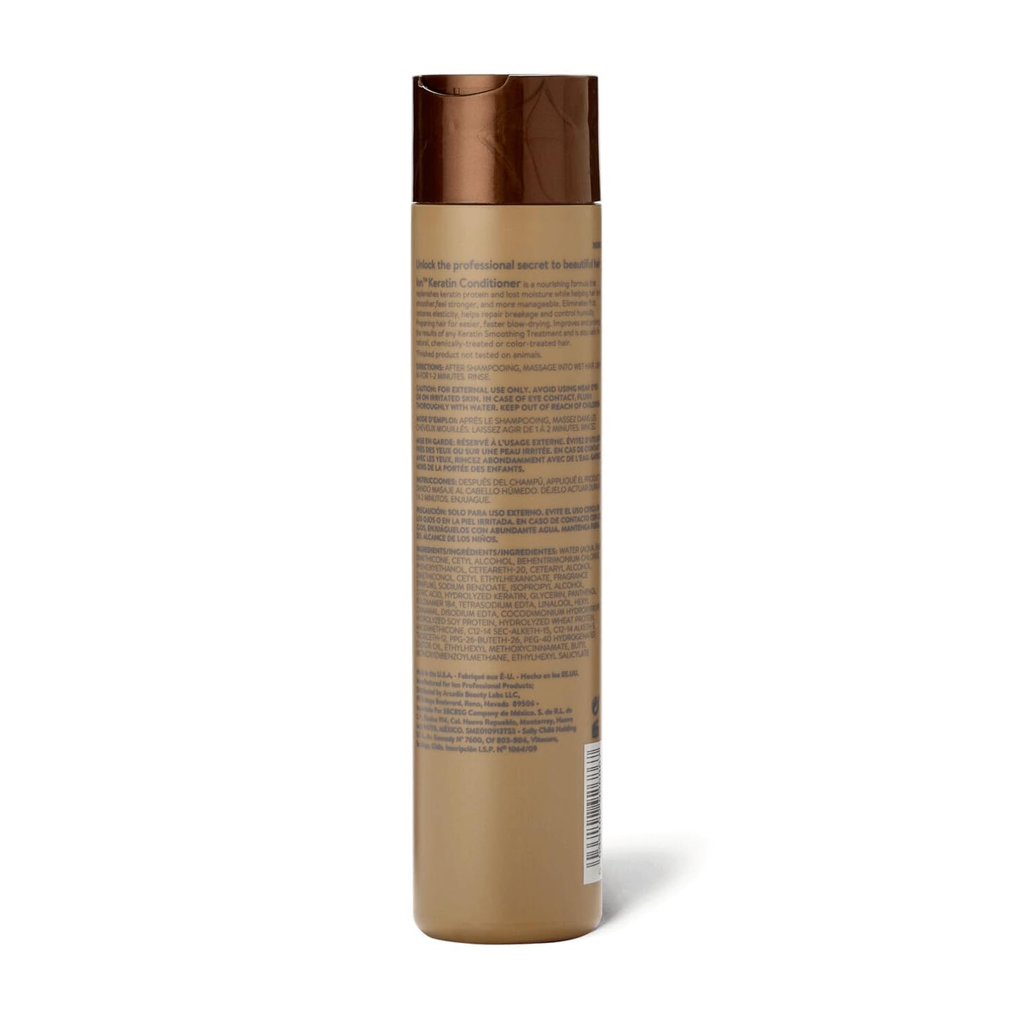 ion keratina suavizante crema, textura suave para distribuir.