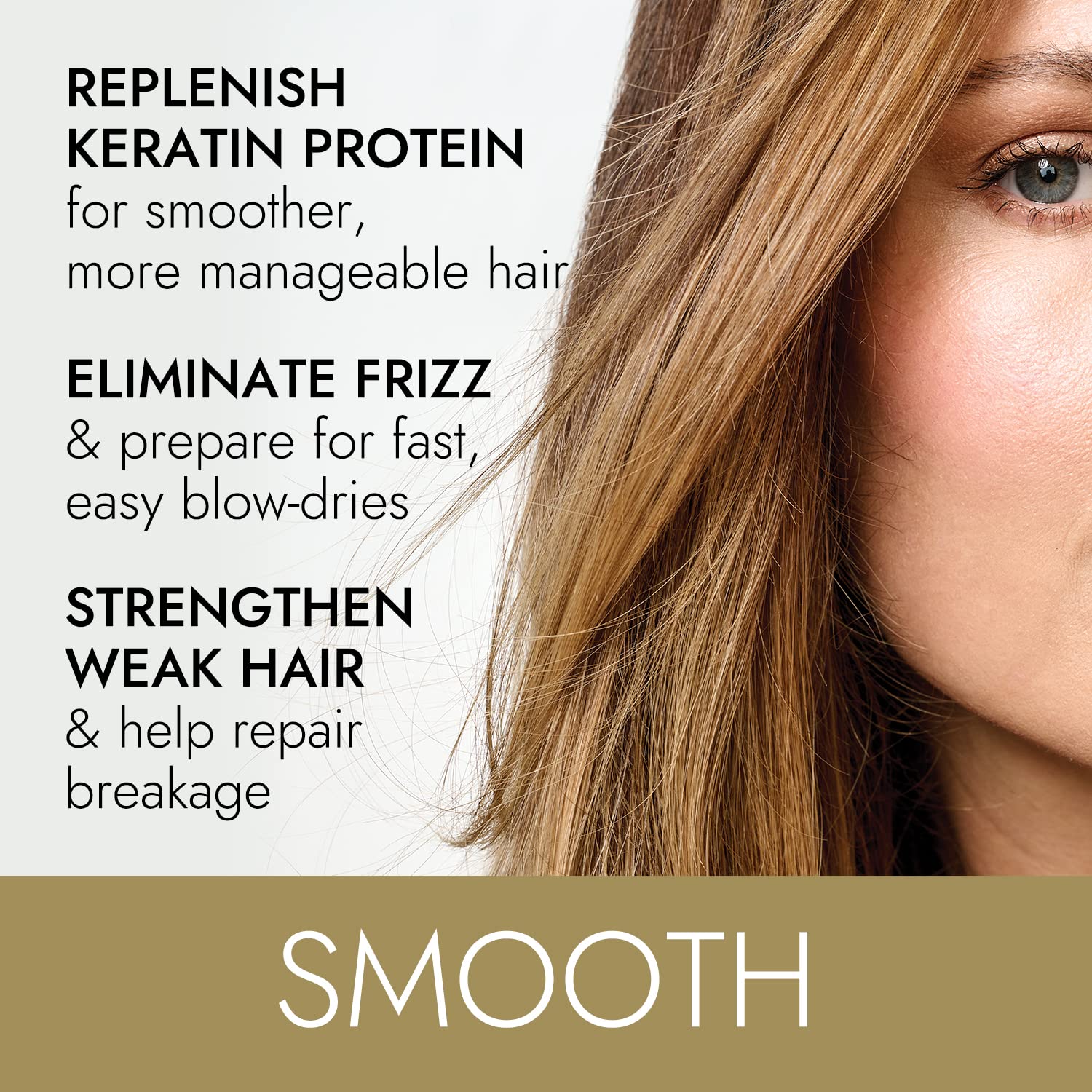 ion keratina suavizante control del encrespamiento, cabello más suave.