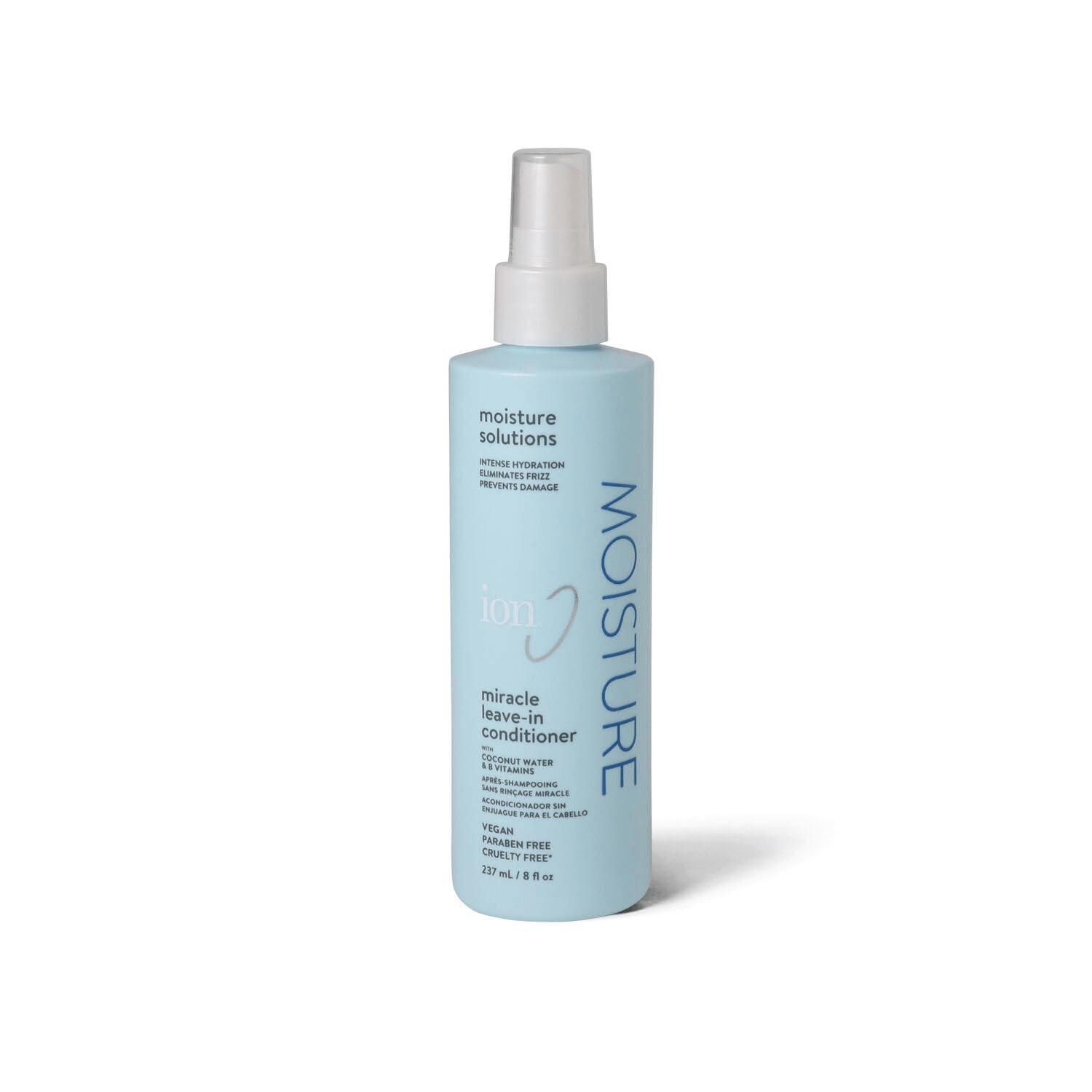 Ion Miracle Leave In: botella 8 onzas lista para hidratación diaria.