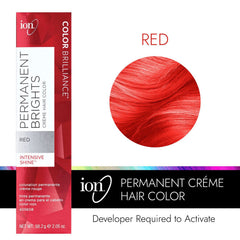 Ion Permanent Brights Creme aplicación suave para color uniforme.