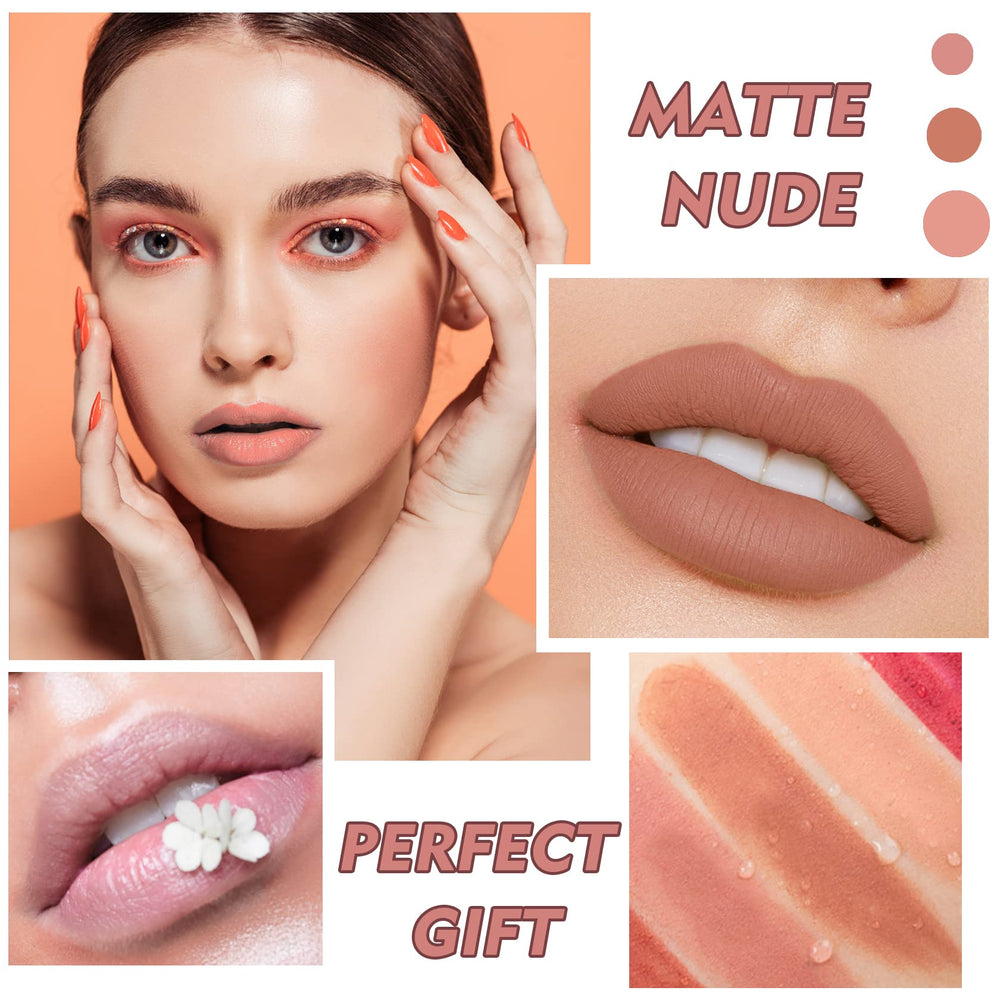 IONSGAKO Labial Beige Mate con empaque elegante para regalo.