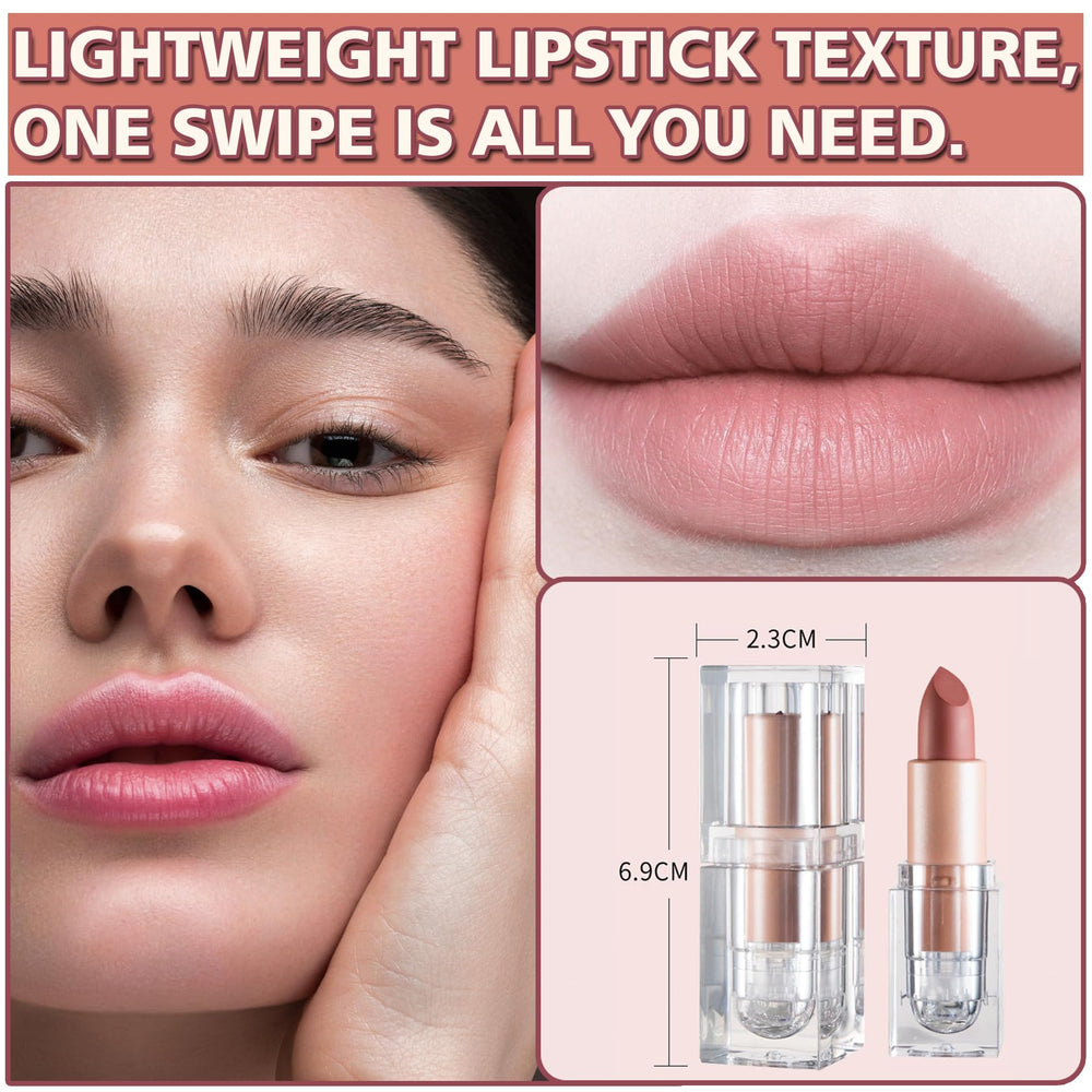 IONSGAKO Labial Beige Mate se desliza suave en labios.