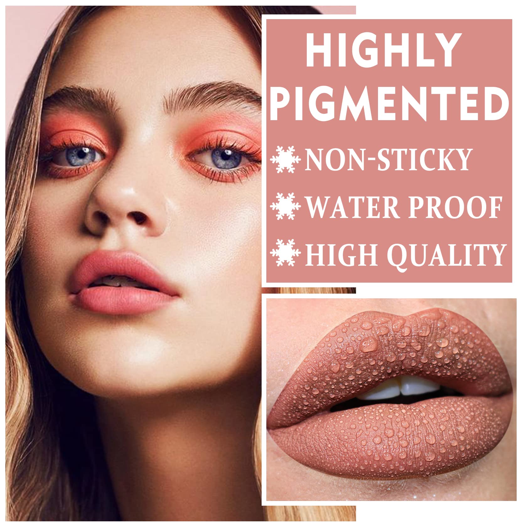 IONSGAKO Labial Beige Mate tono beige mate para un look elegante.
