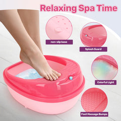 Tina de spa para pies IPOOLTENG, ideal para sesiones de cuidado en casa.