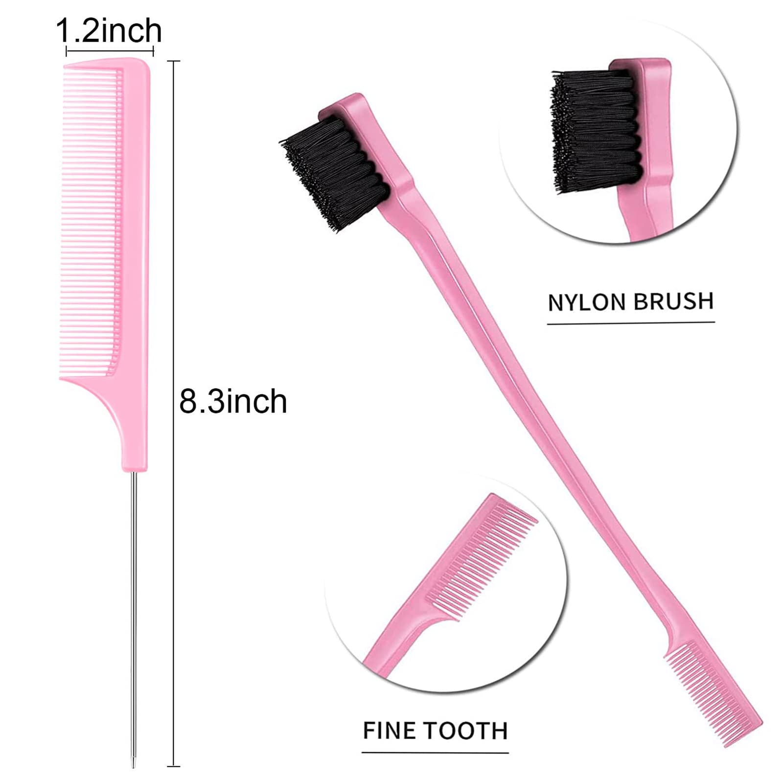 Iraatraa: bandas elásticas en negro-rosado para combinar con tu estilo de peluca.