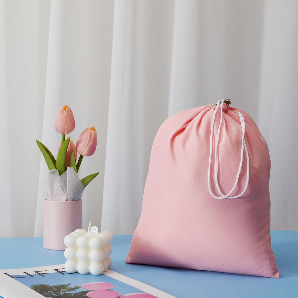 Irenare bolsa dormir autobronceadora rosa, correas elásticas para fijación durante la noche