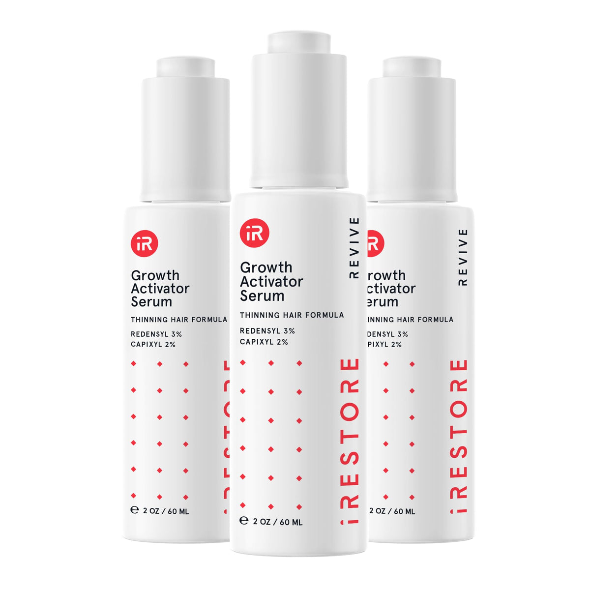 iRestore Scalp Serum en frasco para hidratación suave del cuero cabelludo