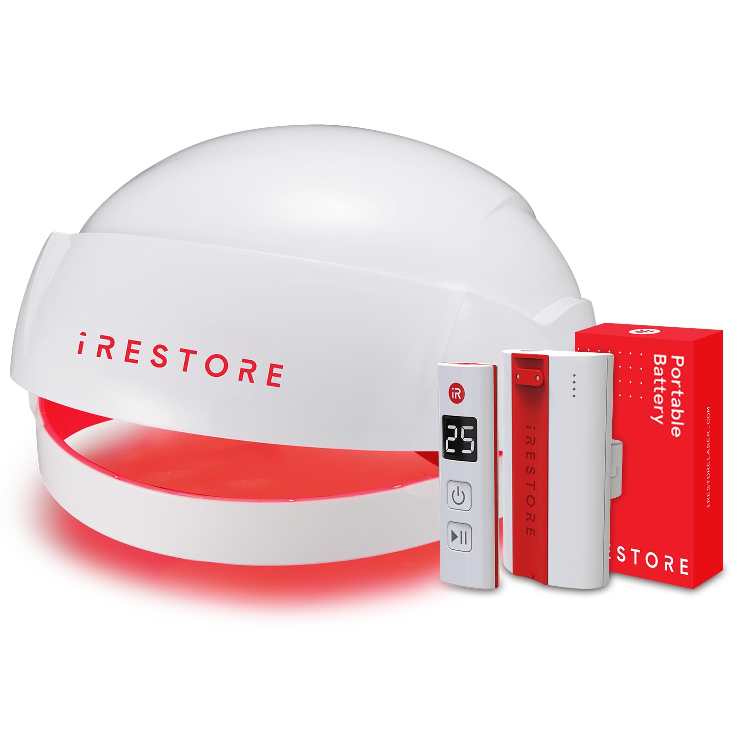 iRestore sistema laser cabello, vista frontal para uso domestico seguro y comodo