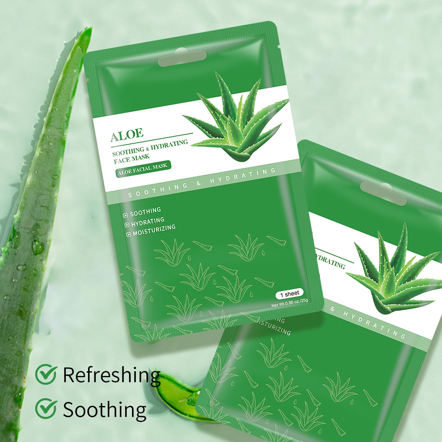 Mascarilla IREV Aloe Vera, hidratación profunda para piel cansada.