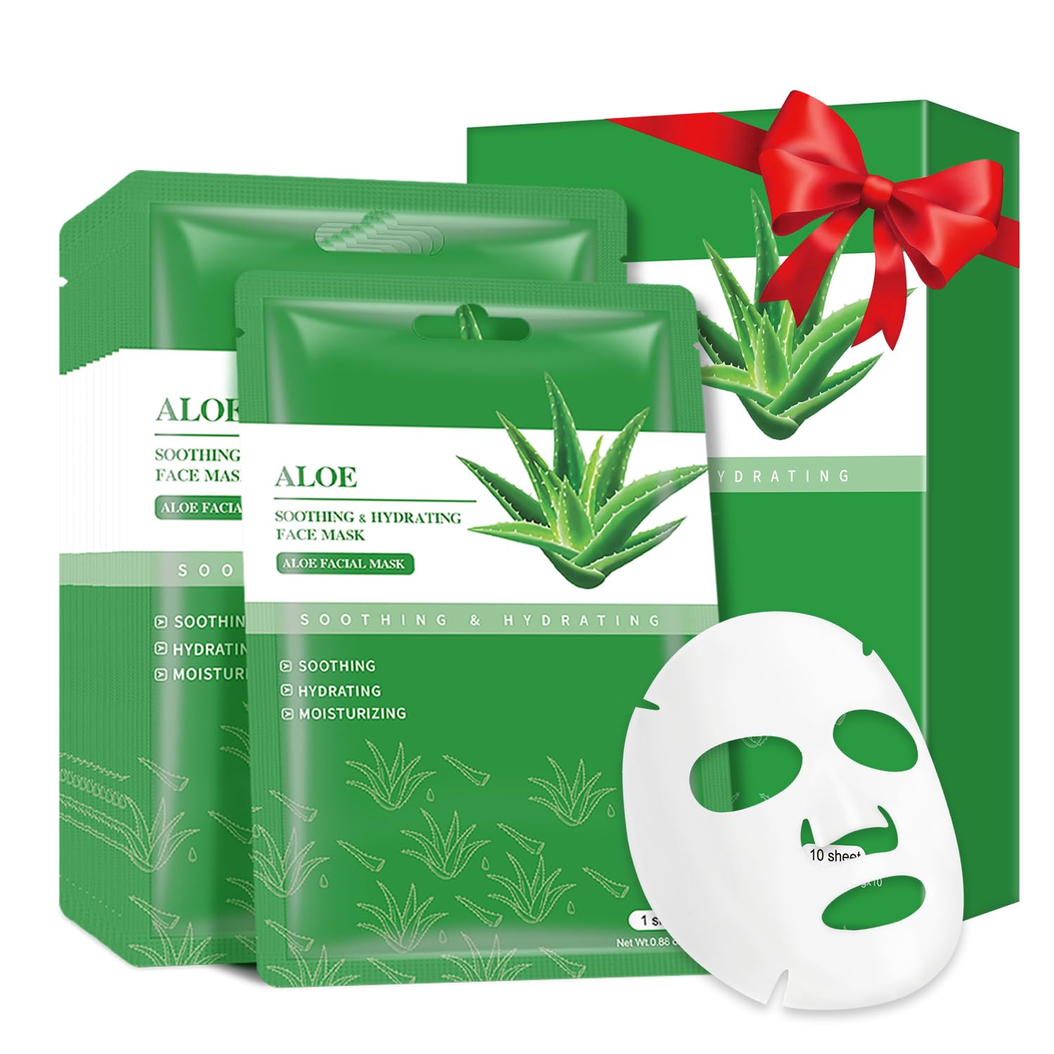 Mascarilla IREV Aloe Vera con hoja, hidrata intensamente y deja la piel suave.