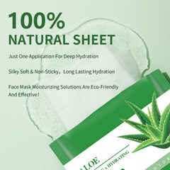 Mascarilla IREV Aloe Vera, textura sedosa para piel suave.