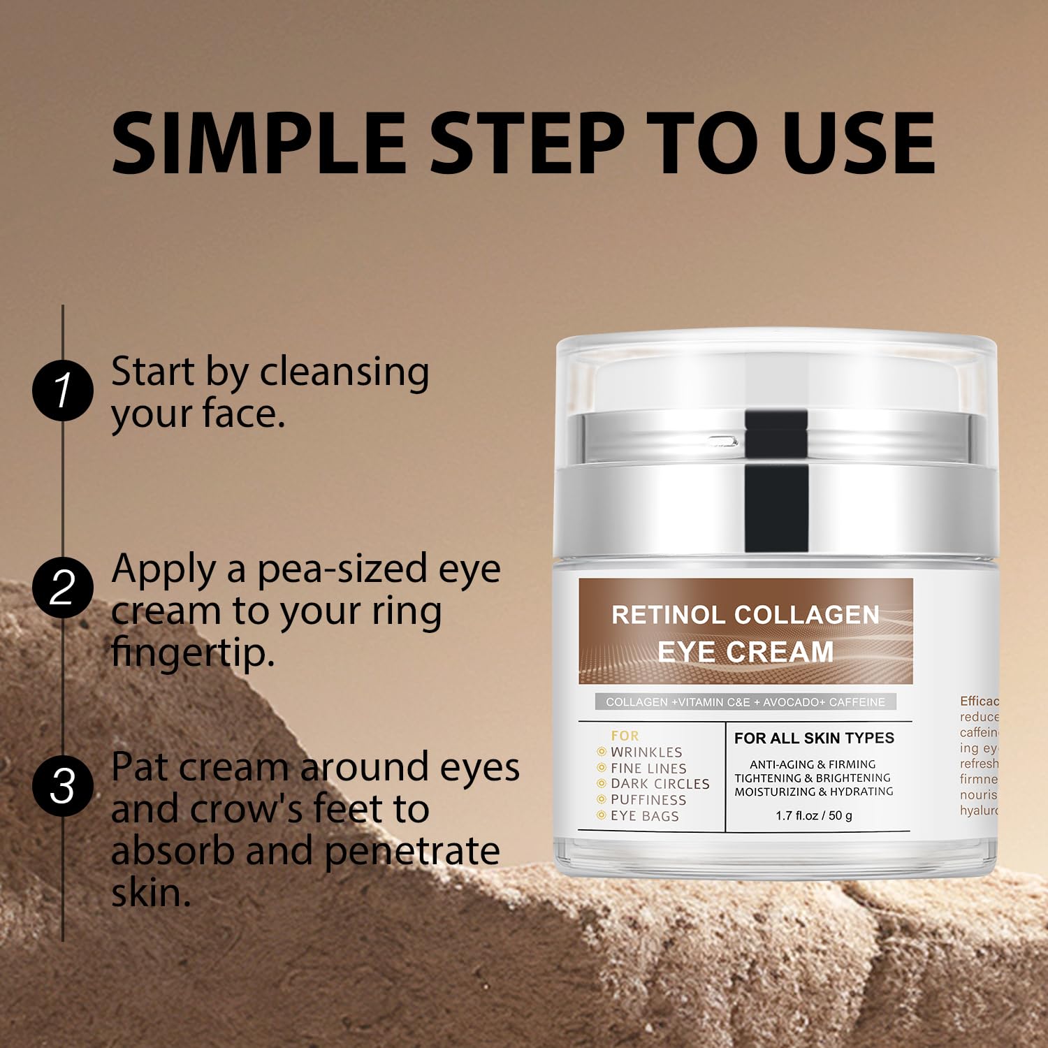 Crema IREV de ojos de rápida absorción para la rutina matutina