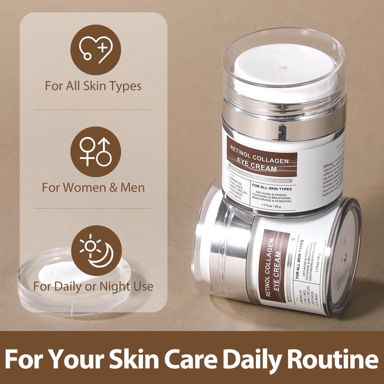 Crema IREV de ojos nutritiva con ingredientes clave